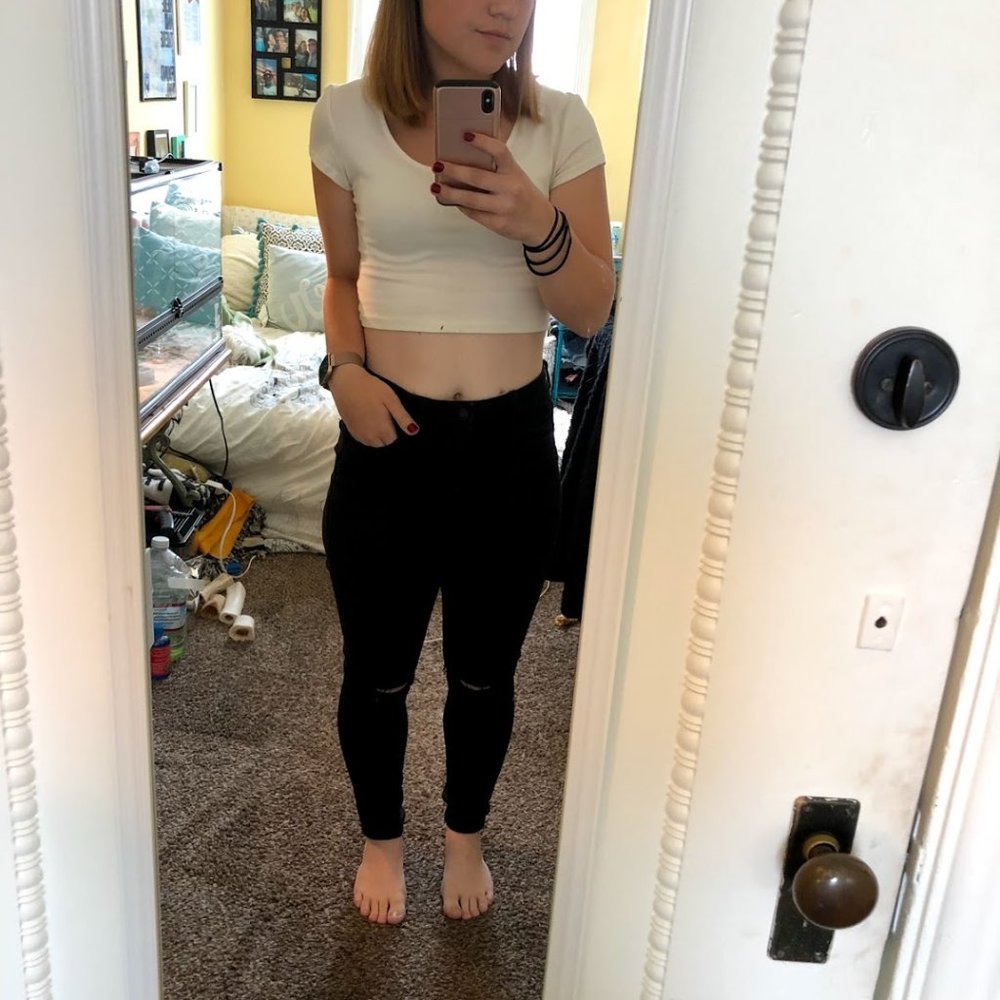 Charlotte Russe White Crop Top